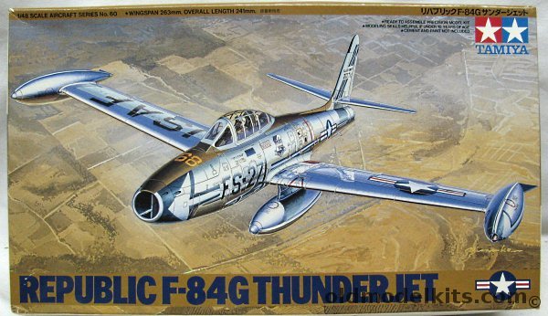 Tamiya 1/48 Republic F-84G Thunderjet - USAF 58 FBS Four Queens Taegu 1952 / 8 FBS Taegu 1952, 61060-2400 plastic model kit